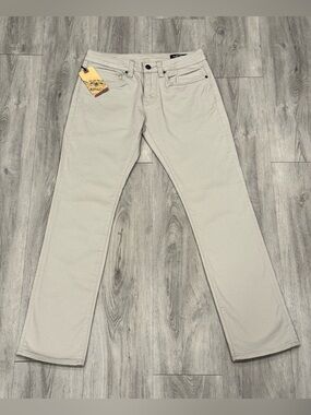 Buffalo David Bitton Casual Ash Grey/Beige Minimalist Slim Fit Stretch Jeans